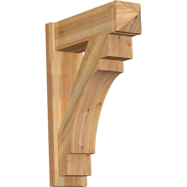 Ekena Millwork Merced Rough Sawn Arts and Crafts Outlooker, Western Red Cedar, 8"W x 26"D x 34"H OUT08X26X34MRC03RWR - main